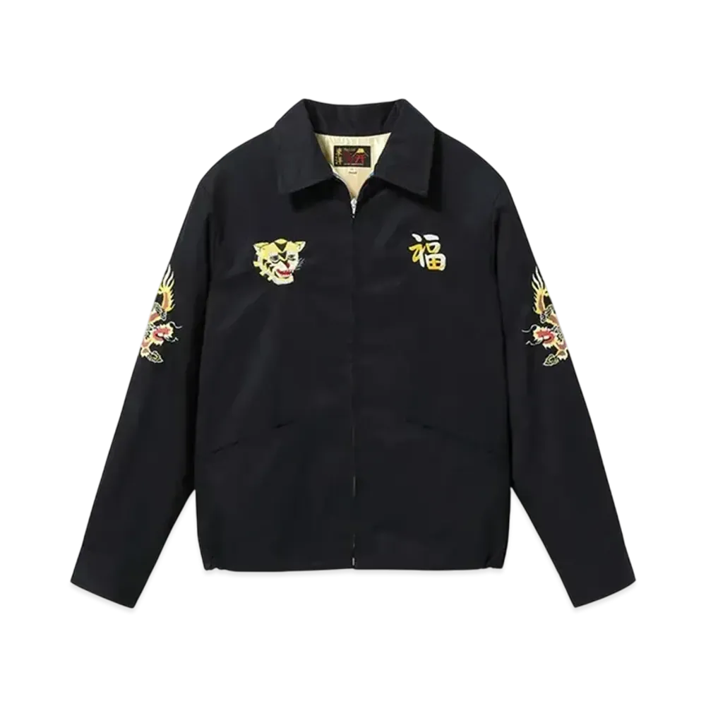 TAILOR TOYO Late 1960s Style Cotton Vietnam Jacket VIETNAM MAP "Black"