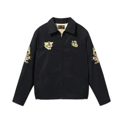 TAILOR TOYO Late 1960s Style Cotton Vietnam Jacket VIETNAM MAP "Black"