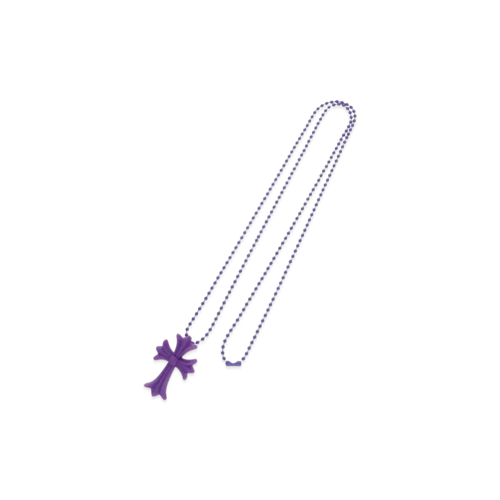 Chrome Hearts Rubber Small CH Cross Silicon Necklace "Purple"