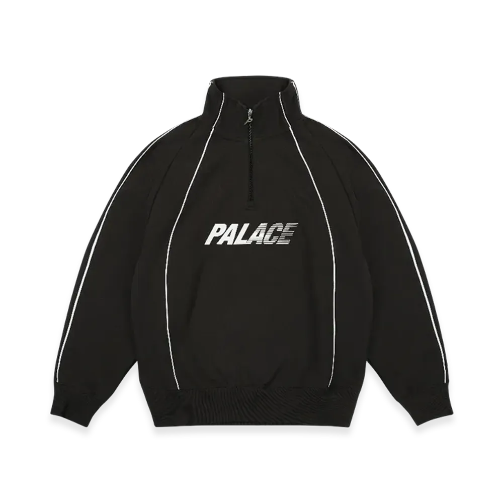 PALACE Fast Logo 1/4 Zip "Black"