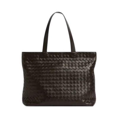 Bottega Veneta Large Intrecciato Zipped Tote "Fondant"
