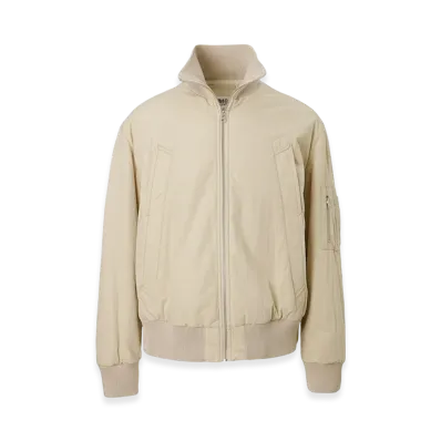 MM6 Maison Margiela Men's Padded Zip-Up Blouson "Stone"