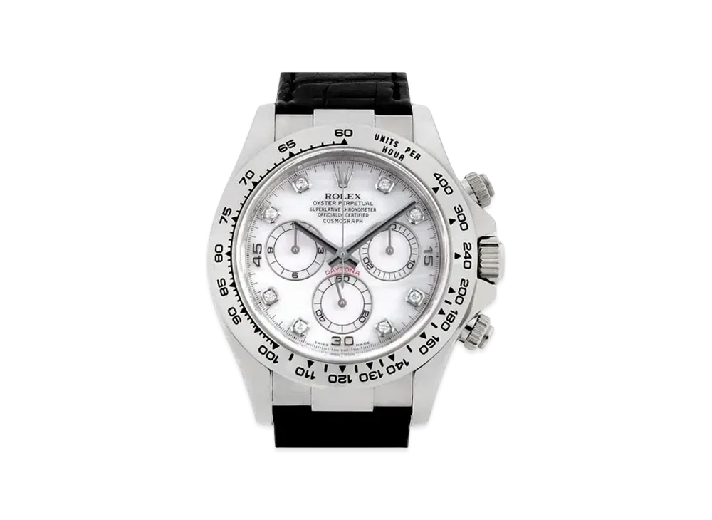 ROLEX Cosmograph Daytona 8P Diamonds "White Shell/White Gold"