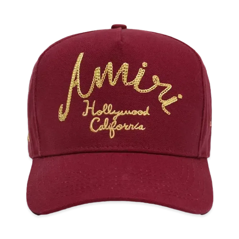 AMIRI Hollywood Canvas Hat "Burgundy"