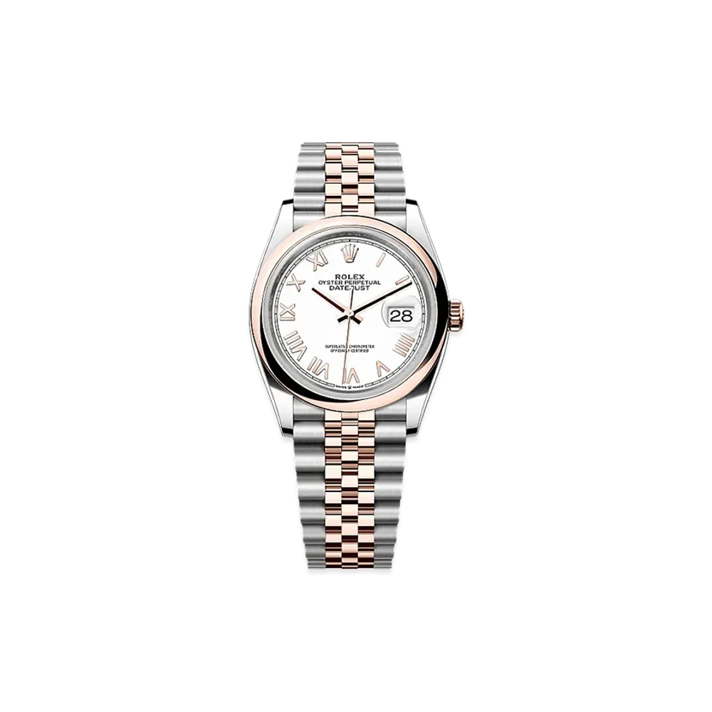 ROLEX Datejust 36 Oystersteel & Everose Gold "White"