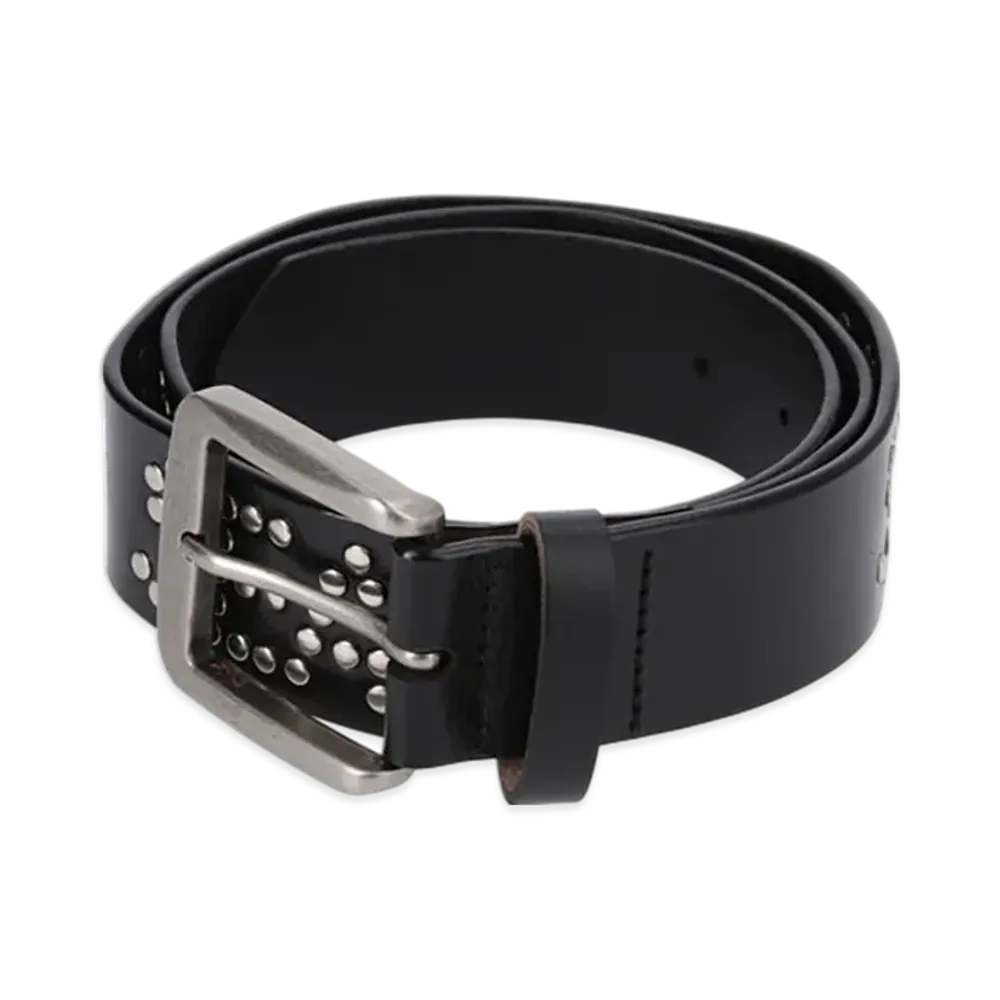 WIND AND SEA Studded Leather Belt "Black"