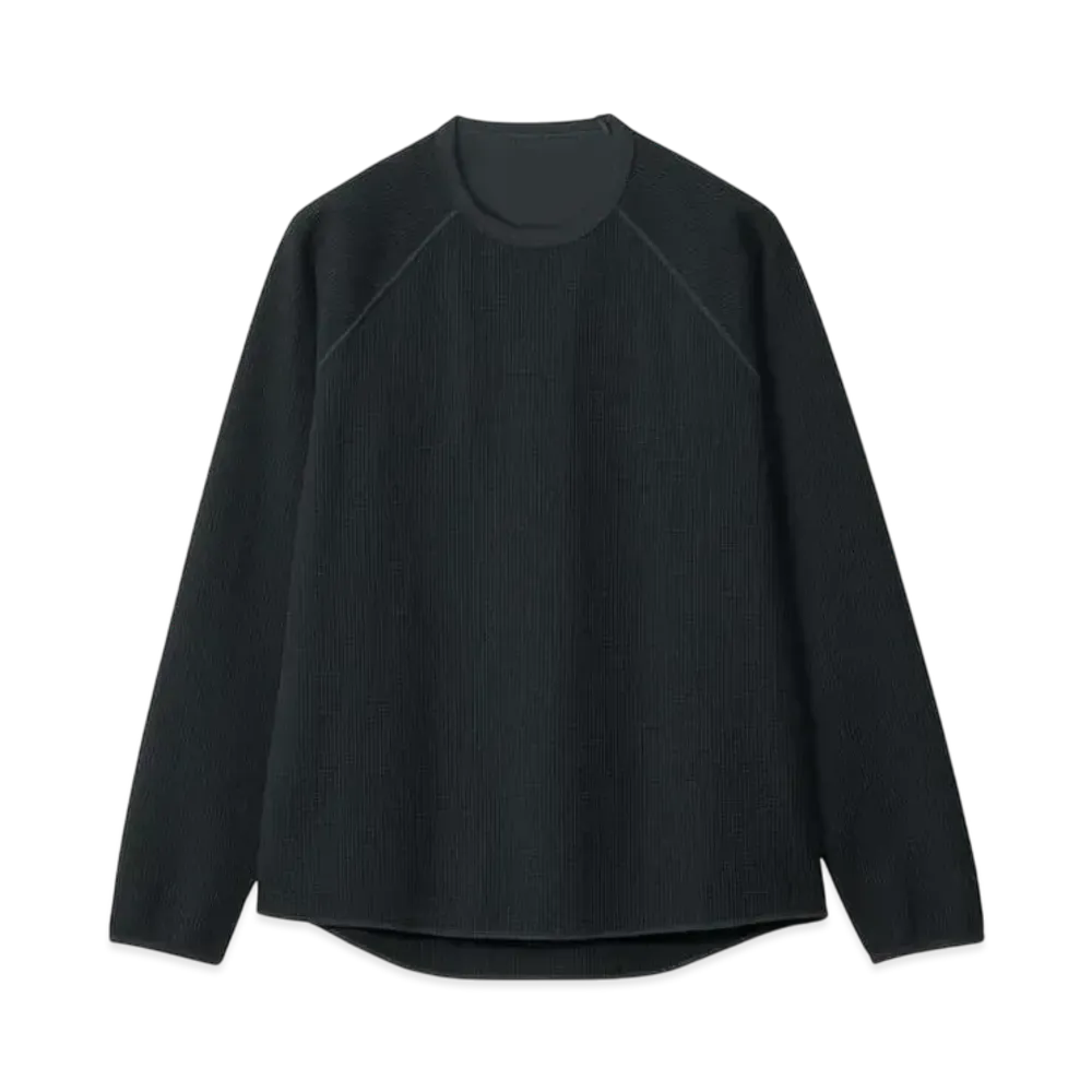 Goldwin Waffle Light Long Sleeve T-shirt(Unisex) "Black"
