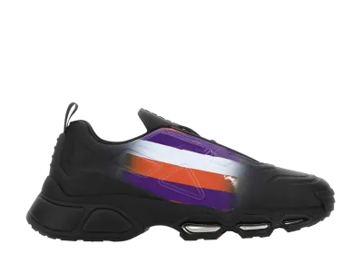 PRADA Black Rubber Collision Cross Sneakers "Purple"