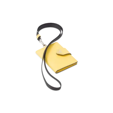 PRADA Saffiano Leather Card Holder "Sunny Yellow"