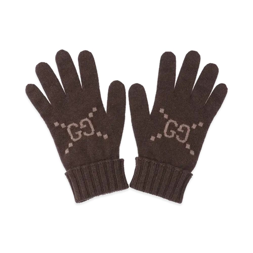 GUCCI Gloves "Printed/Brown"