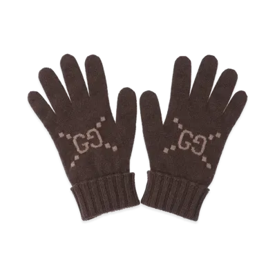 GUCCI Gloves "Printed/Brown"