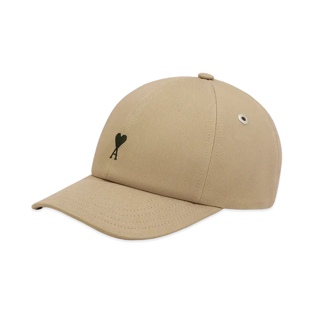 AMI PARIS Cotton Ami De Coeur Embroidery Cap "Beige"