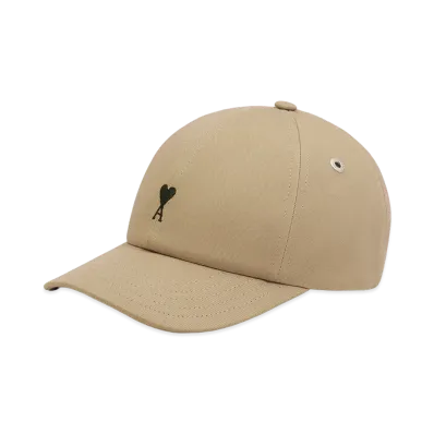 AMI PARIS Cotton Ami De Coeur Embroidery Cap "Beige"