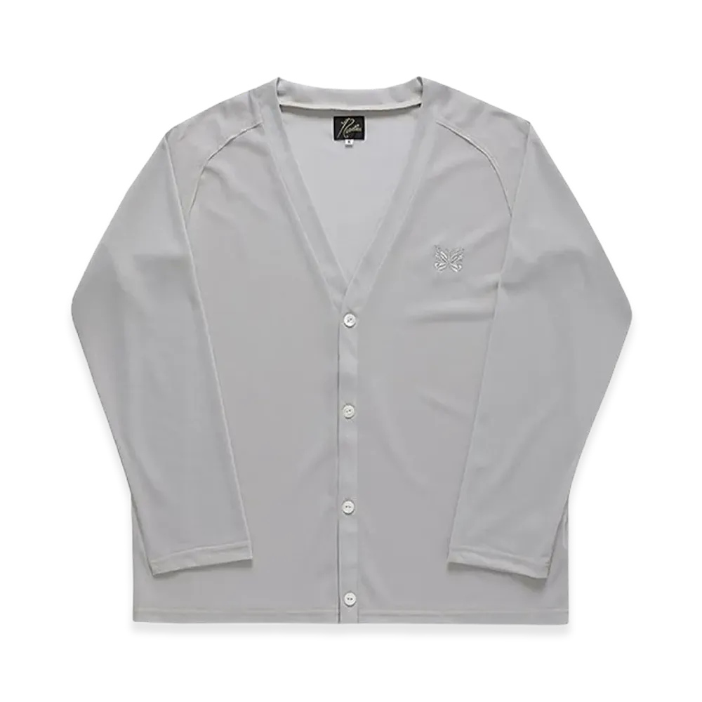 NEEDLES V-Neck Poly Mesh Cardigan "Grey"