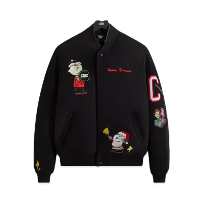 Kith x Peanuts Varsity Jacket "Black"