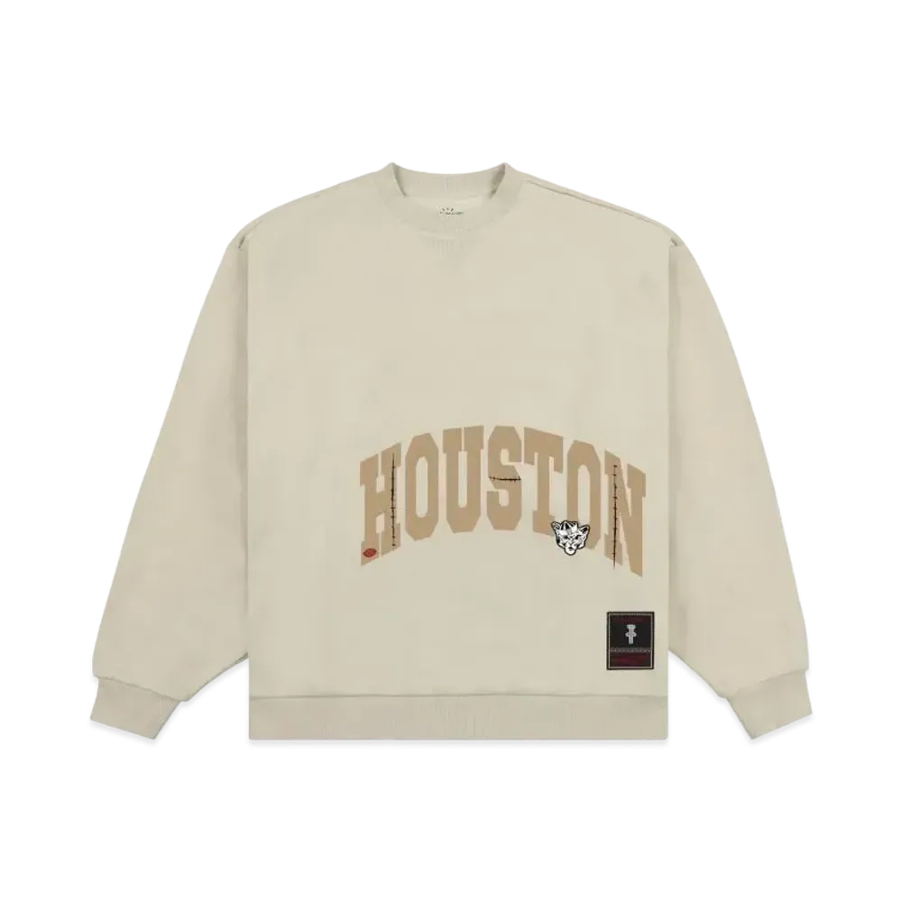 Travis Scott x M&N x University Of Houston Crewneck "Ivory"