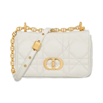 Dior Small Soft Dior Caro Bag Macrocannage Lambskin "Latte"