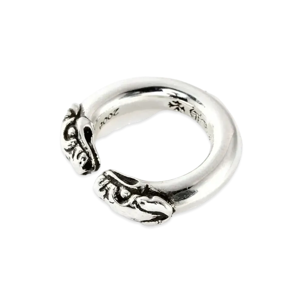 Chrome Hearts Double Dog Ring "Silver"