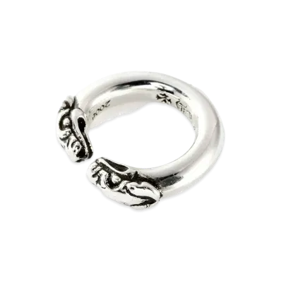 Chrome Hearts Double Dog Ring "Silver"