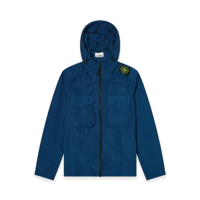Stone Island 11602 Naslan Light Hooded Overshirt - 21SS "Avio Blue"
