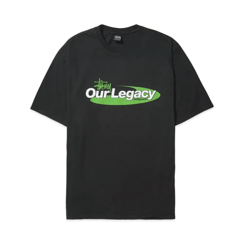 Stussy x Our Legacy Work Shop Swirl Tee Pigment Dyed "Black"