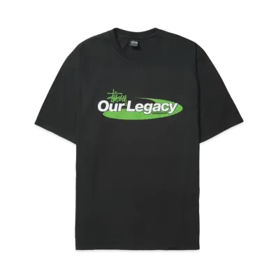 Stussy x Our Legacy Work Shop Swirl Tee Pigment Dyed "Black"