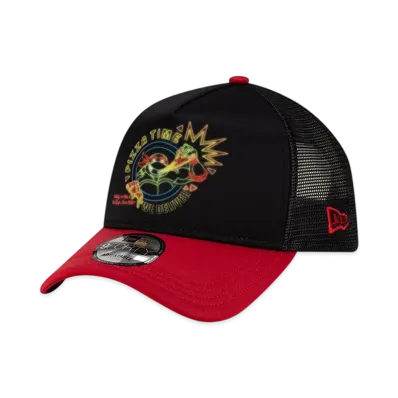 NEW ERA x Teenage Mutant Ninja Turtles 9FORTY A-Frame Trucker Pizza Time "Black/Red"