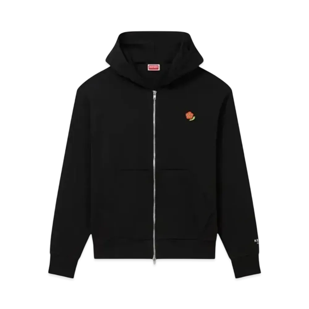 KENZO 'POP' Embroidery Zip Hoodie "Black"