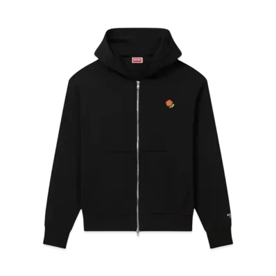 KENZO 'POP' Embroidery Zip Hoodie "Black"