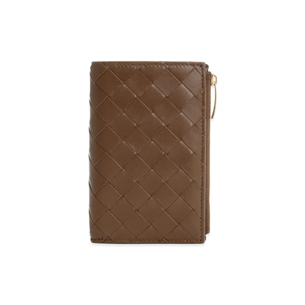 Bottega Veneta Women's Medium Bi-Fold Wallet Intrecciato 15 Nappa Bicolor "Beige"