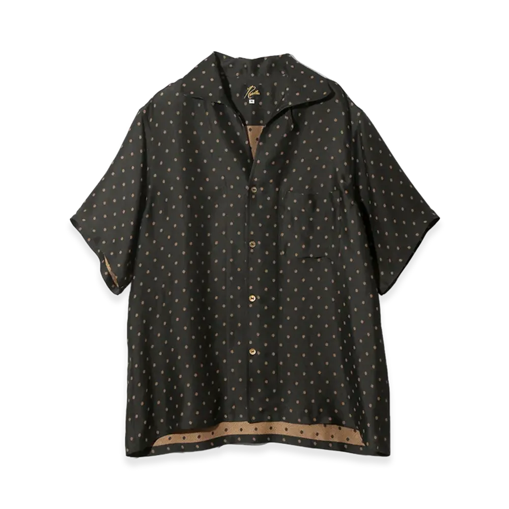 NEEDLES S/S Italian Collar Shirt Jacquard Cloth "Dot"
