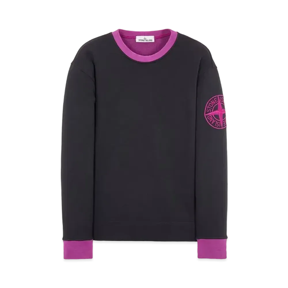 Stone Island 61237 DIAGONAL WEAVED POLYESTER COTTON FLEECE "Magenta"