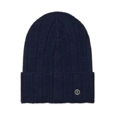 Versace Medusa Ribbed Knit Beanie "Blue"