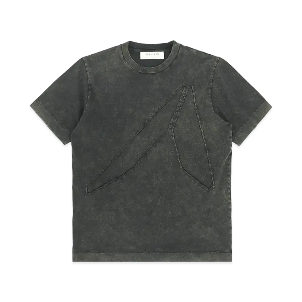 1017 ALYX 9SM Intarsia Applique Logo T-shirt "Washed Black"