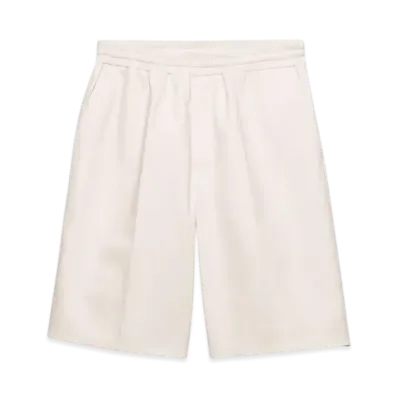 PRADA Men's Nappa Leather Bermudas "Off White"