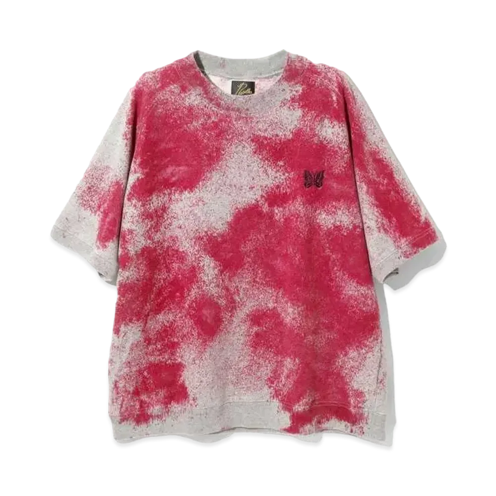 Needles x NOMA t.d. S/S Mock Neck Tee - Splash Paint "Gray"