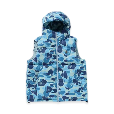 A BATHING APE ABC Camo Down Vest "Blue"