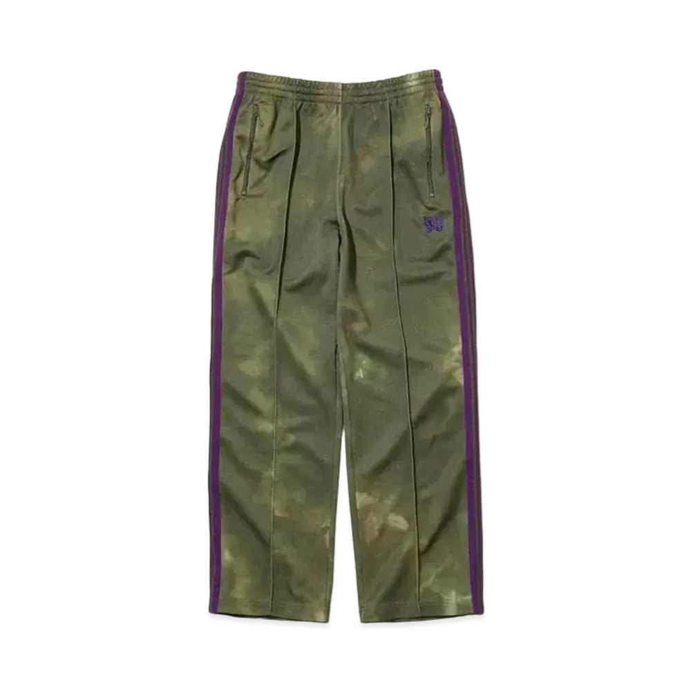 Needles TRACK PANT - POLY SMOOTH / UNEVEN-DYE PRINTED "Olive"