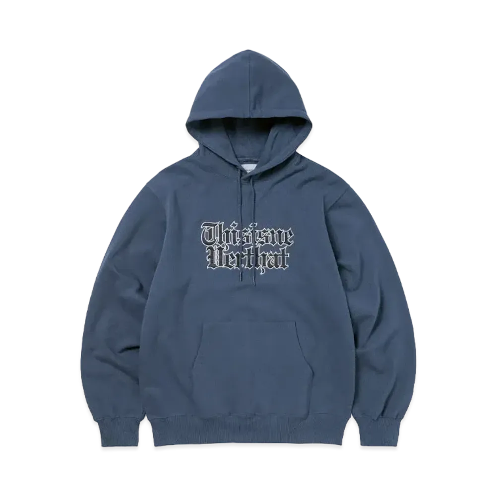 thisisneverthat Old English Logo Hoodie "Deep Water"