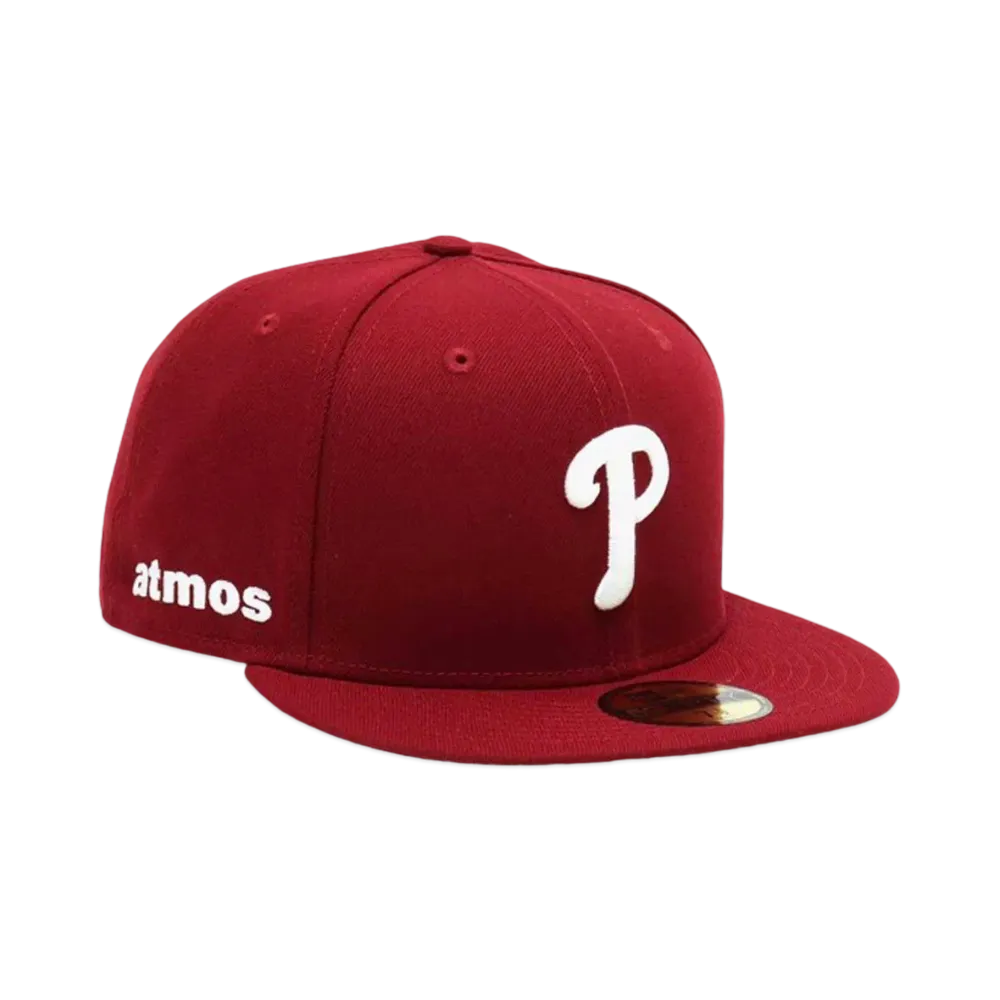 NEW ERA x atmos 59Fifty Philadelphia Phillies Animal Undervisor "Burgundy"