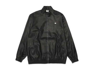 adidas Pleather Firebird Oversized Tracktop "Utility Black"