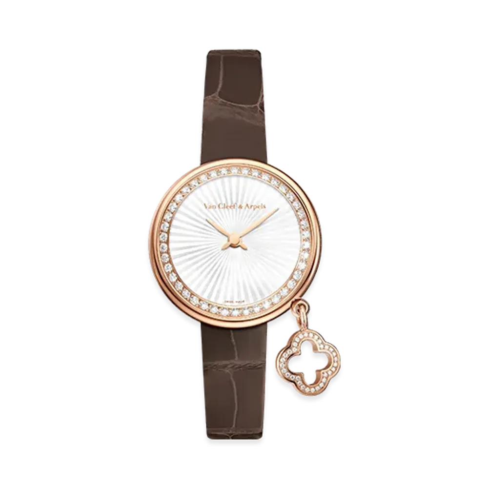 Van Cleef & Arpels Charms Clover watch 27 mm "18K Rose gold/Diamond/Mother-of-pearl"