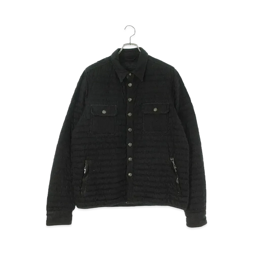 Chrome Hearts Cross Ball Snap Dagger Zip Light Down Jacket "Black"