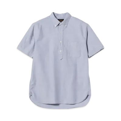 BEAMS B.D. Pullover Short Sleeve Oxford "Sax"