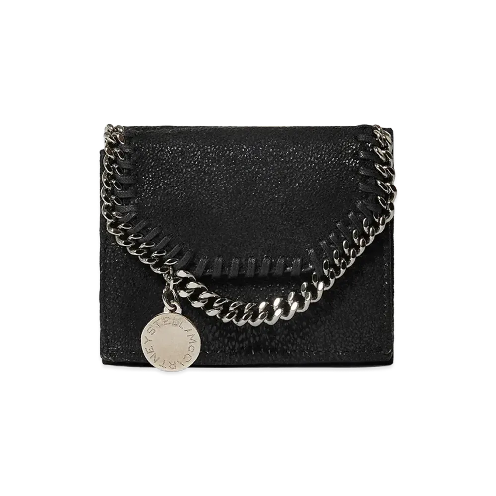 STELLA McCARTNEY Women's Falabella Tri-Fold Wallet "Black"