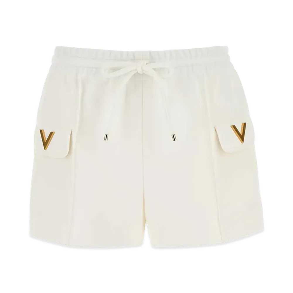 Valentino Women's Stretch Piquet Shorts "White"