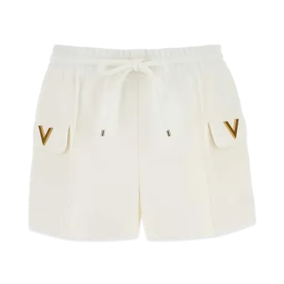 Valentino Women's Stretch Piquet Shorts "White"