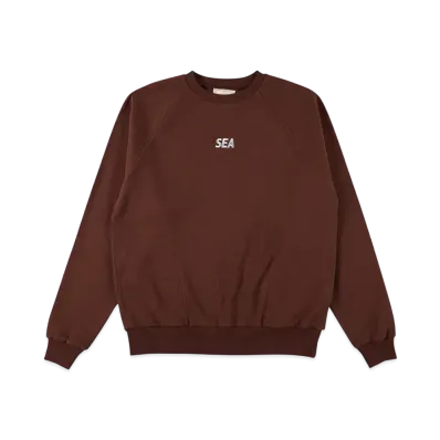 WIND AND SEA ES_W_Raglan Crew Neck Waffle Shirt "Brown"