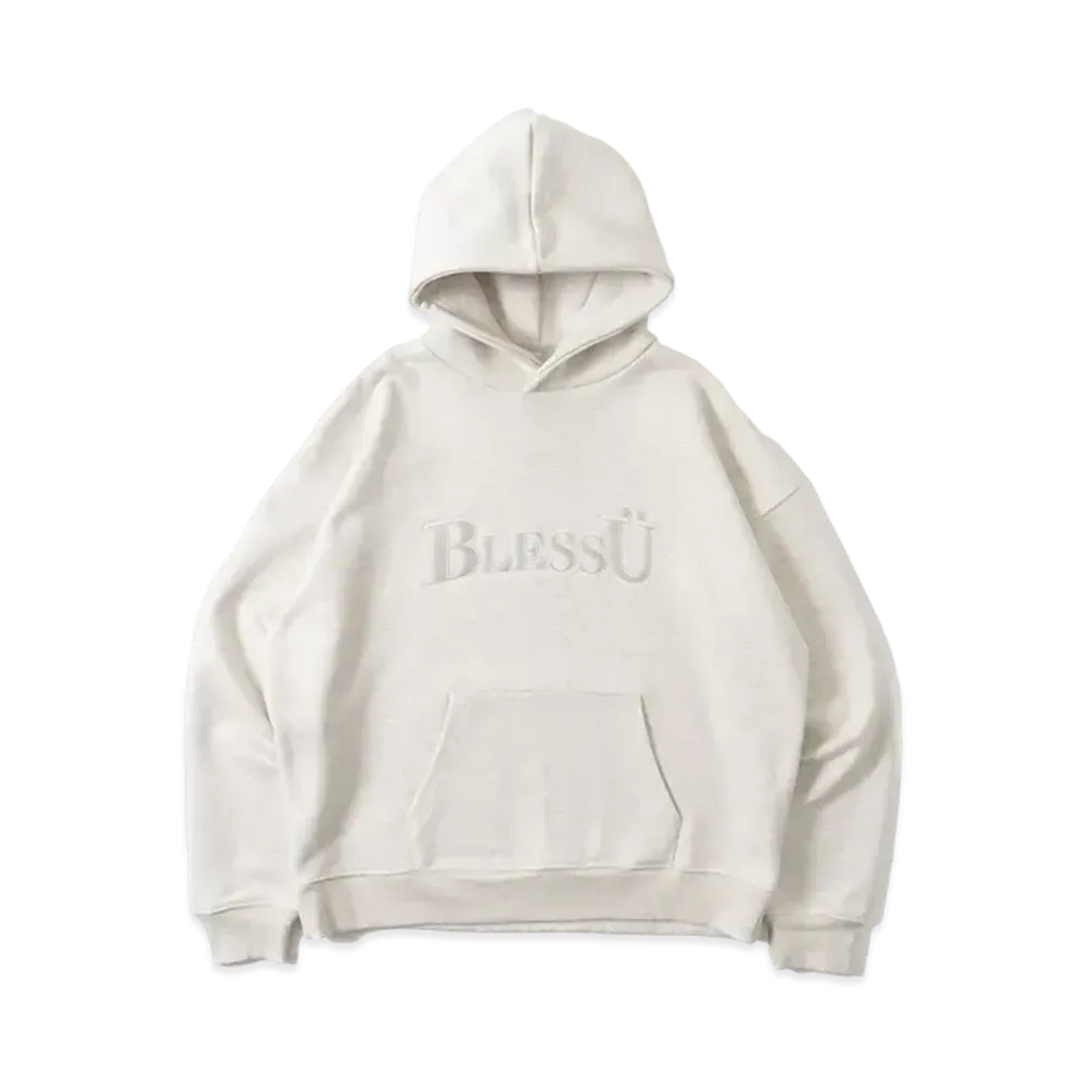 BLESS U Basic Logo Hoodie "Heather Gray"