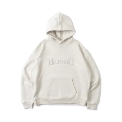 BLESS U Basic Logo Hoodie "Heather Gray"